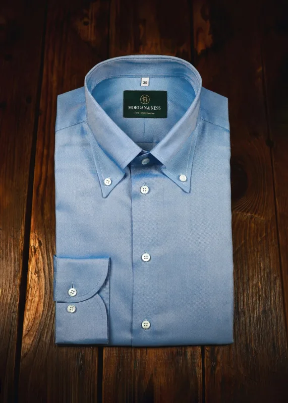 Koszula oxford long button down (OCBD) błękitna Ivy League — Morgan & Ness
