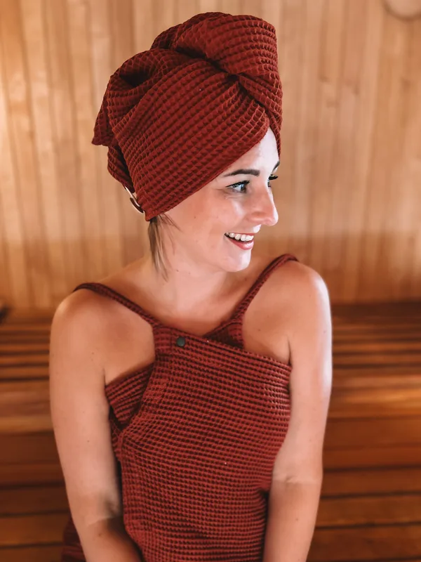Turban na włosy wafelek — No Pewnie