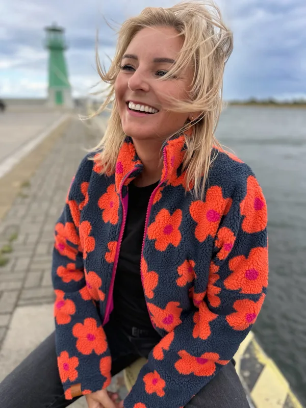 Bluza – kurtka Puchowe Kwiaty pomarańcz — No Pewnie