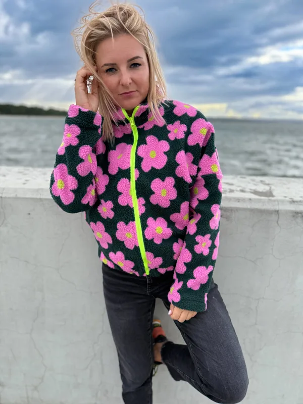Bluza – kurtka Puchowe Kwiaty róż — No Pewnie