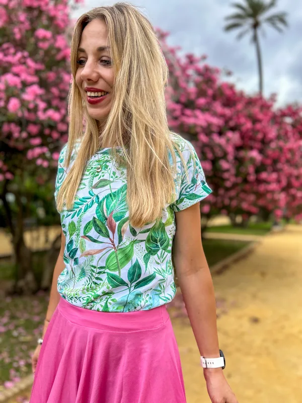 T shirt z mankietami wzór — No Pewnie