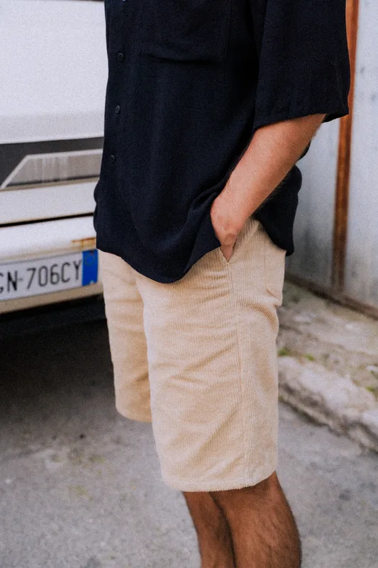 Szorty sztruksowe Cannoli beige — Nomade