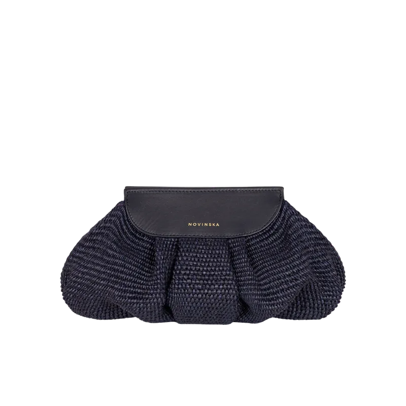 Baby Cloud Bag Raffia Granat — NOVINSKA