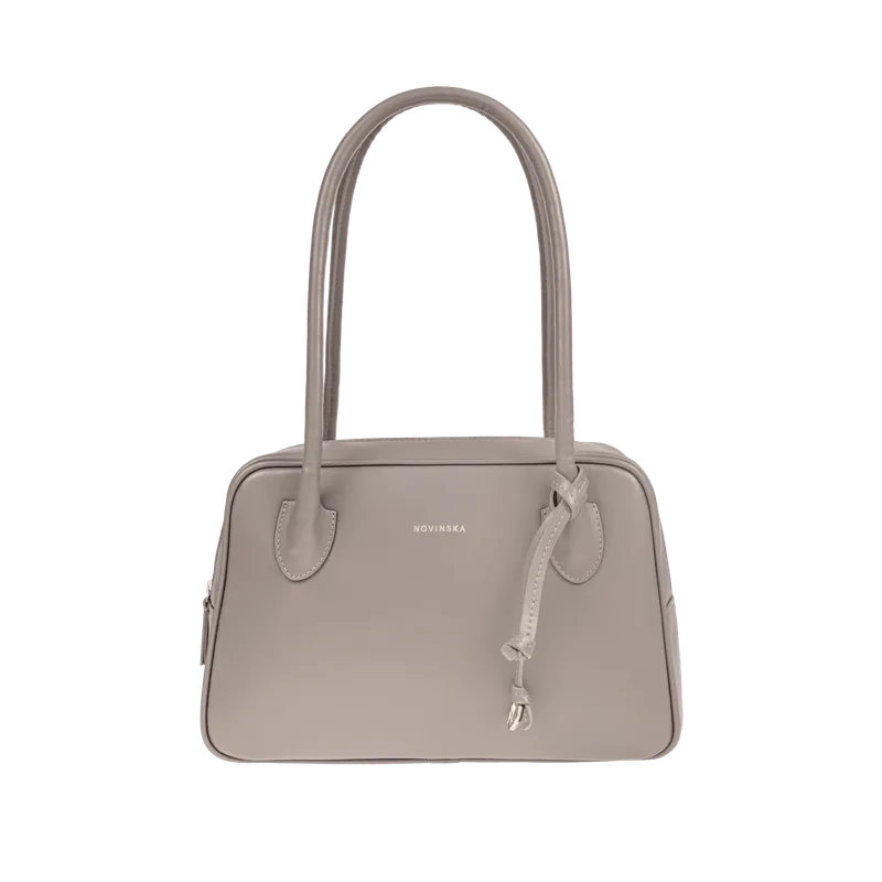 BOWLING BAG MIDI Taupe — NOVINSKA