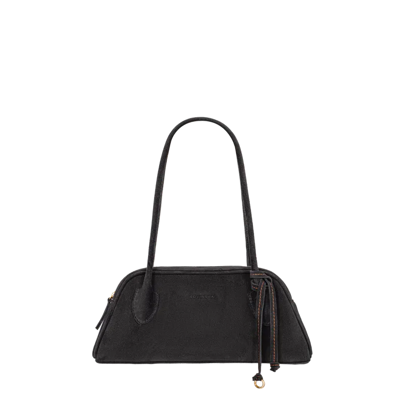 TRAPEZ BAG Czarny zamsz — NOVINSKA