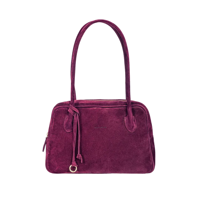 BOWLING BAG MIDI PLUM — NOVINSKA