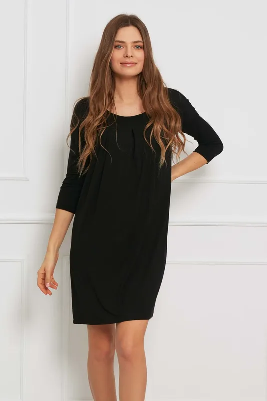 Loungewear wiskozowa luźna sukienka – czarna — Oh!Zuza
