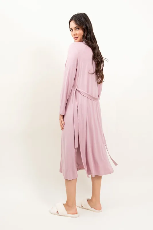 Stars wiskozowy peniuar midi – lila — Oh!Zuza