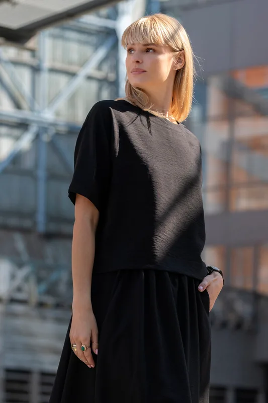 Echo t shirt oversize – czarny — Oh!Zuza