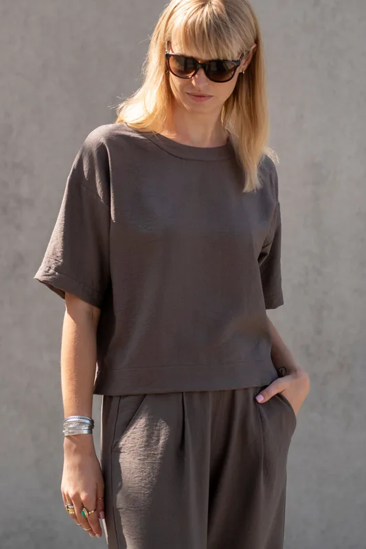 Echo t shirt oversize – kakao — Oh!Zuza