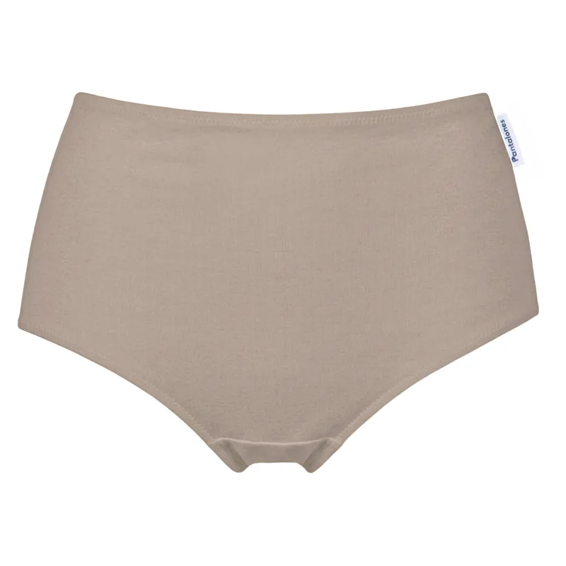 PANTALONY Taupe z bawełny organicznej — Pantalones