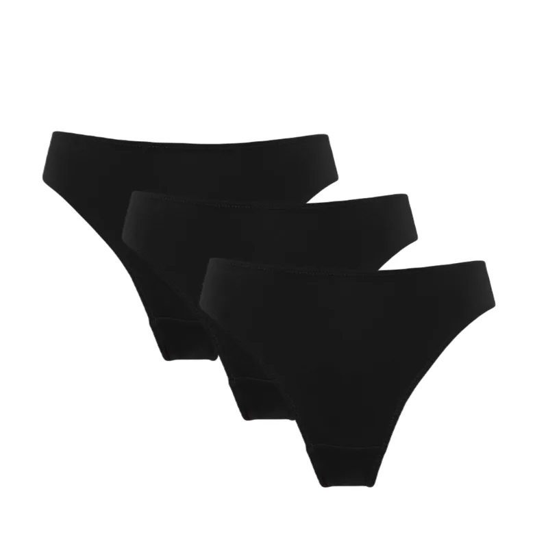 TRZYPAK FIGI AEROBIK Czarne z bawełny organicznej — Pantalones