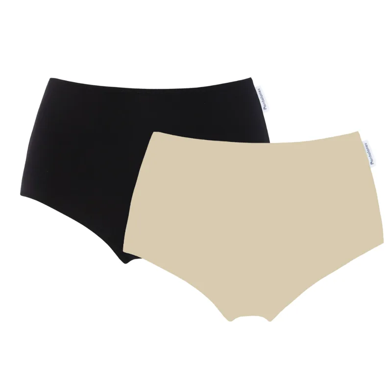 Dwupak PANTALONY Czarne/Sand z bawełny organicznej — Pantalones
