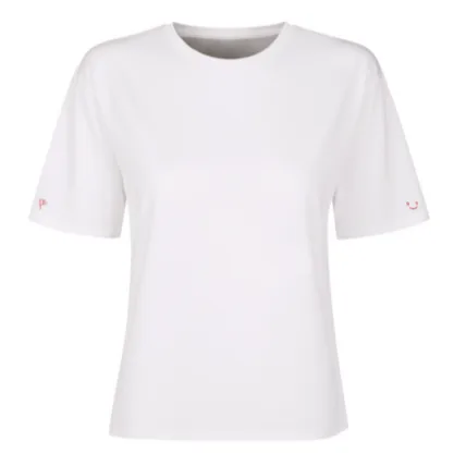 T shirt Ecru z bawełny organicznej — Pantalones