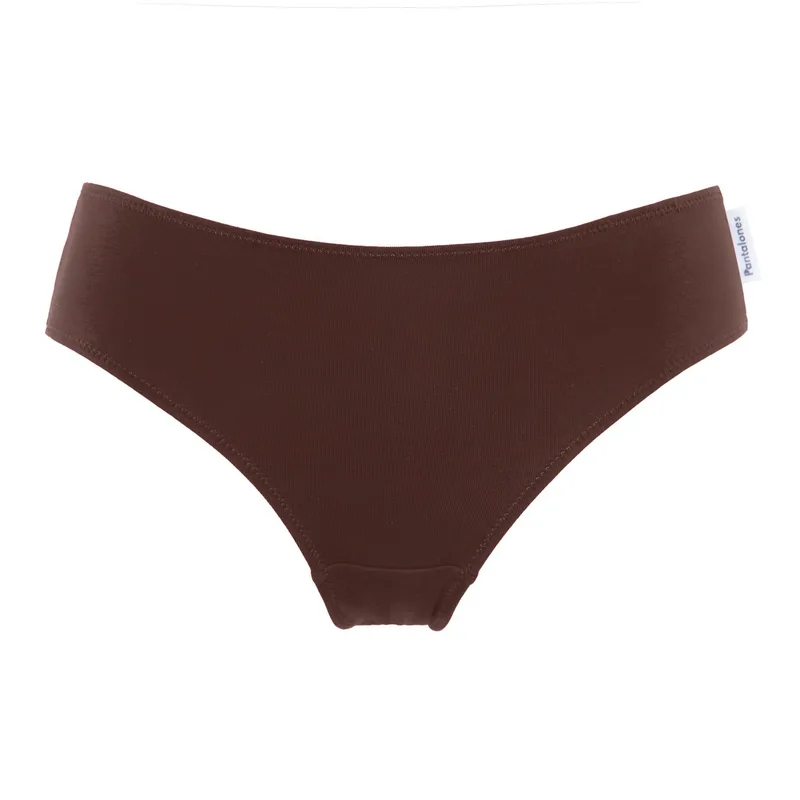 Figi BASIC Chocolate z bawełny organicznej — Pantalones