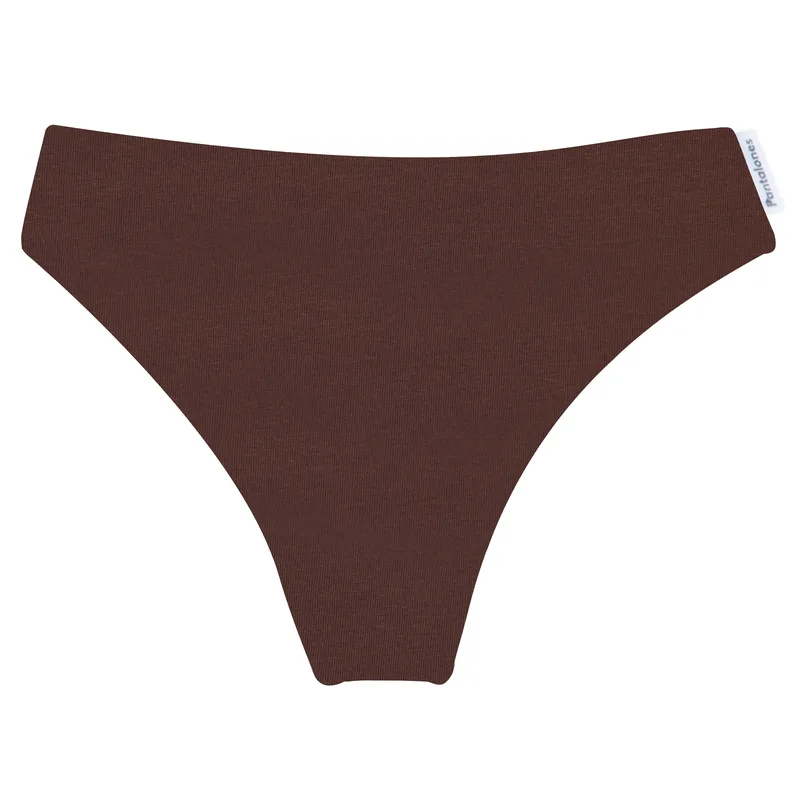 Figi AEROBIK Chocolate z bawełny organicznej — Pantalones