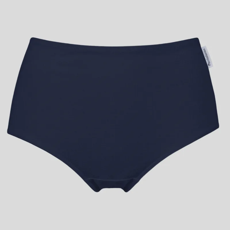 Pantalony Navy z bawełny organicznej — Pantalones