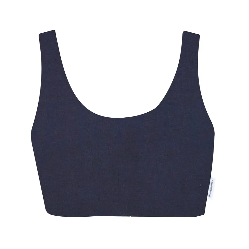 Top DREAMY Navy z bawełny organicznej — Pantalones