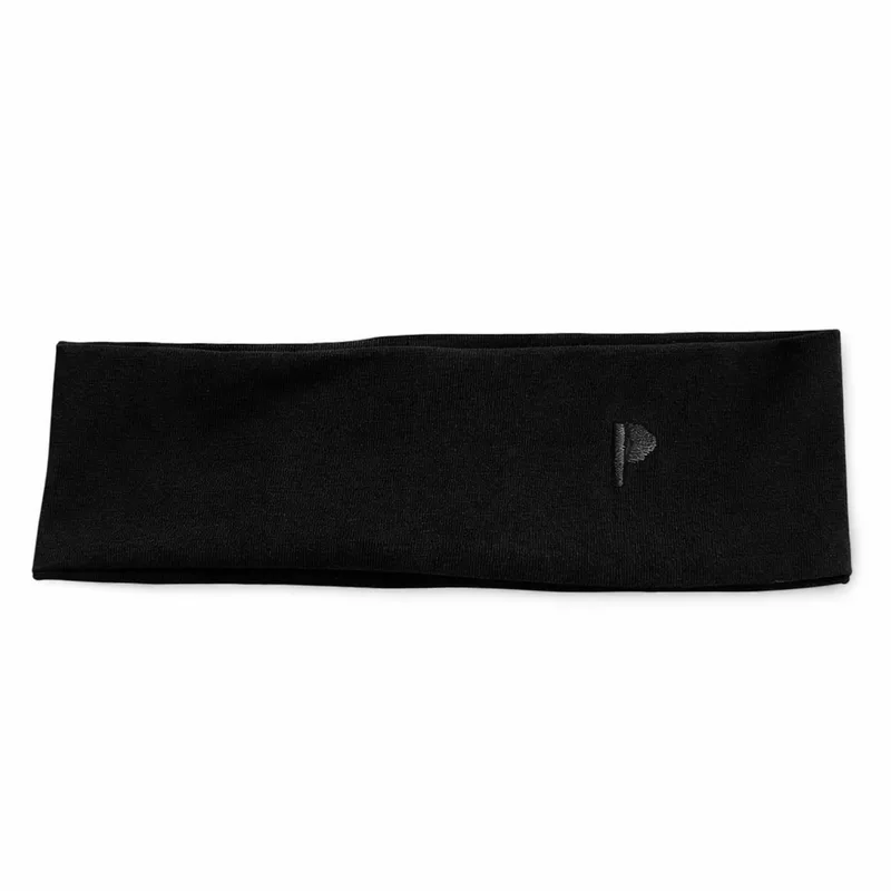 Opaska na włosy SPORTY Czarna z bawełny organicznej — Pantalones