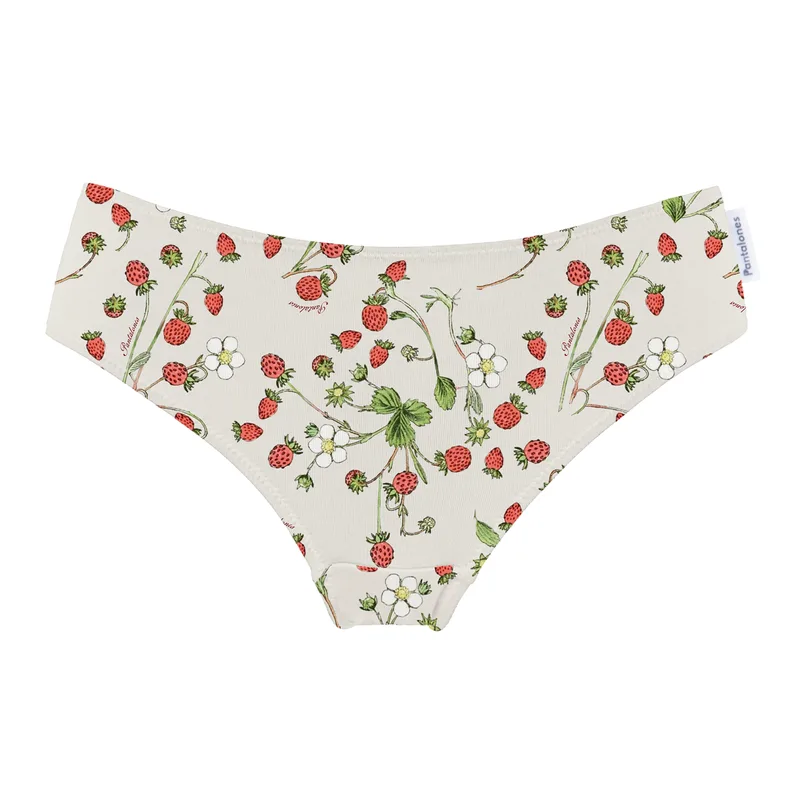 BASIC FIGI z bawełny organicznej POZIOMKI — Pantalones
