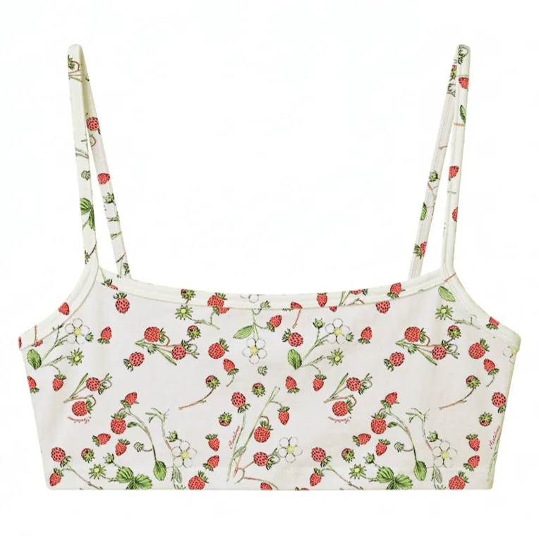 TOP MINI z bawełny organicznej POZIOMKI — Pantalones