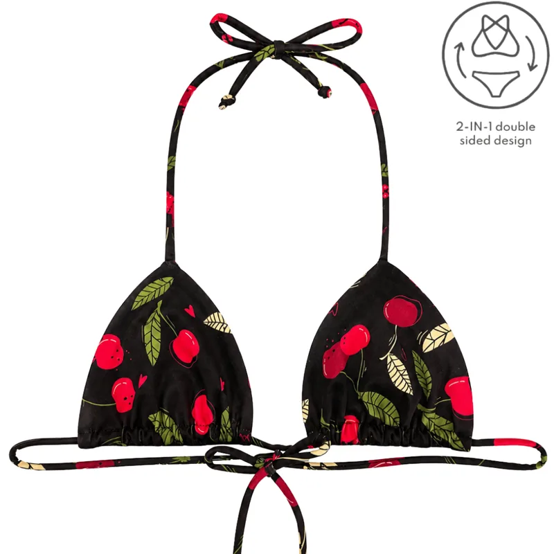 TRIANGLE 2in1 Cherry Black Góra stroju kąpielowego — Pantalones