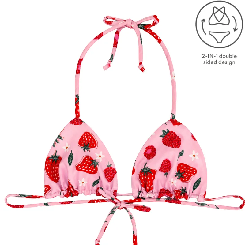 TRIANGLE 2in1 Strawberry Pink Góra stroju kąpielowego — Pantalones