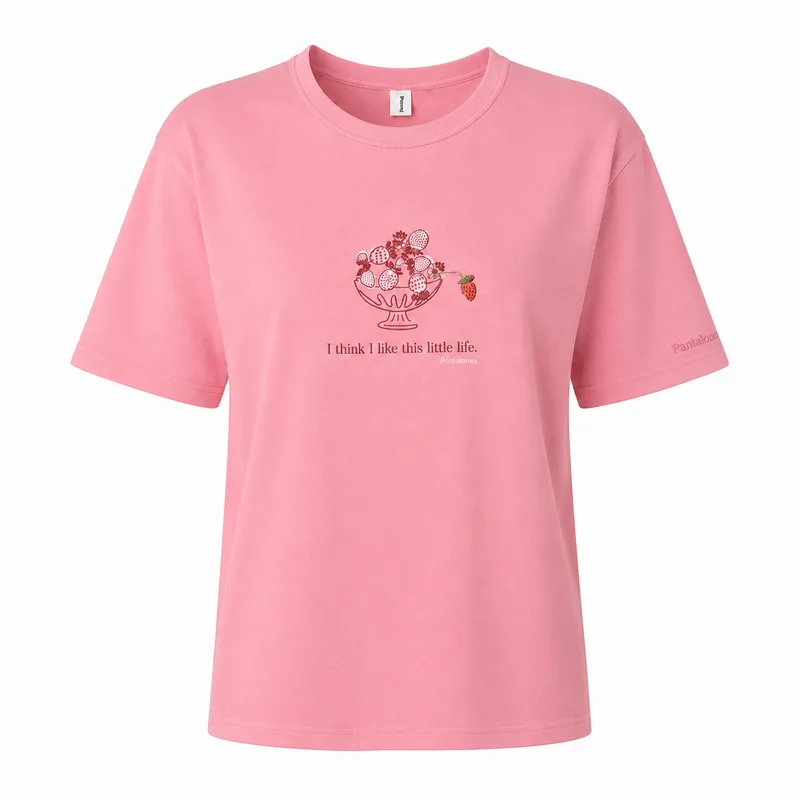 T SHIRT CANDY POZIOMKI z bawełny organicznej — Pantalones