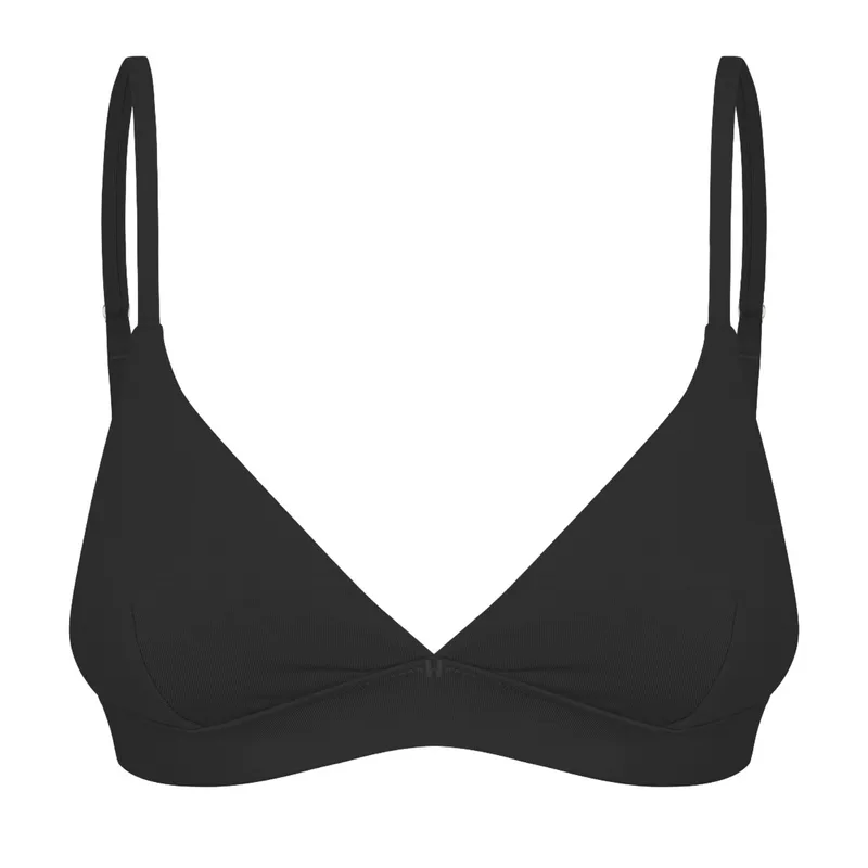 Biustonosz SOFTY ESSENTIAL Czarny z bawełny organicznej — Pantalones