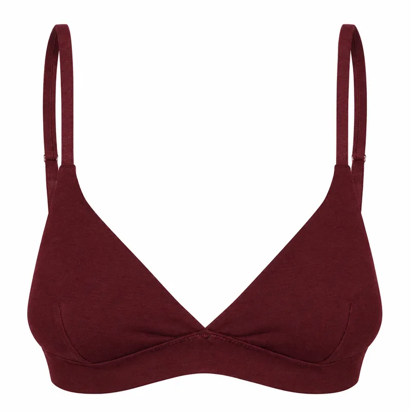 Biustonosz SOFTY ESSENTIAL Burgund z bawełny organicznej — pantalones
