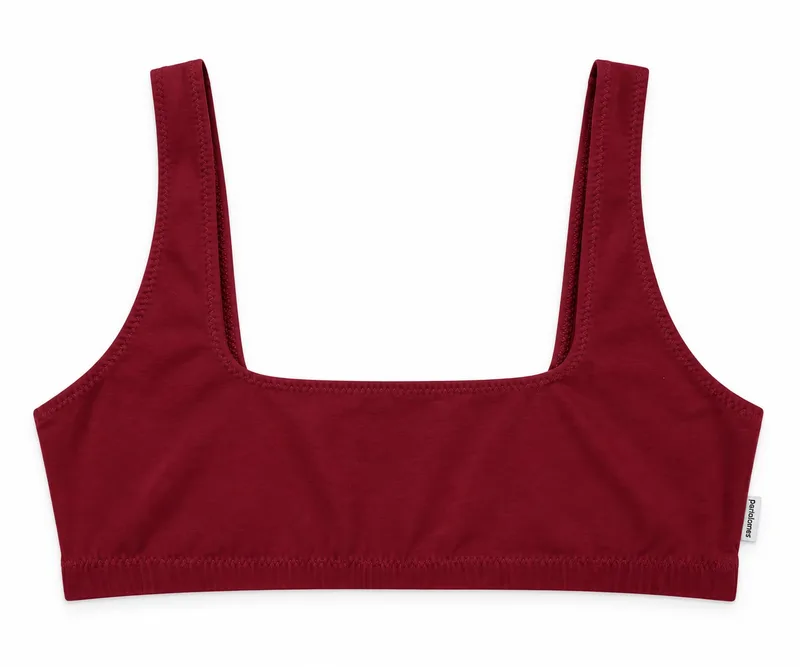 TOP TINY CARO Burgundy z bawełny organicznej — Pantalones