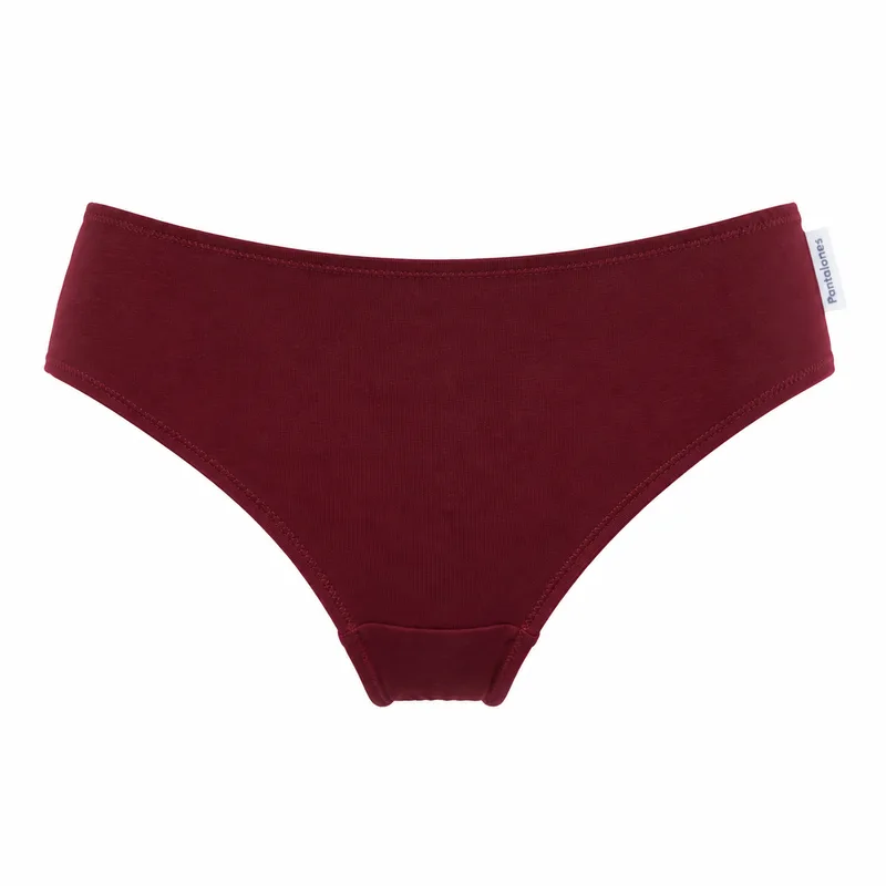 Figi BASIC Burgundy z bawełny organicznej — Pantalones