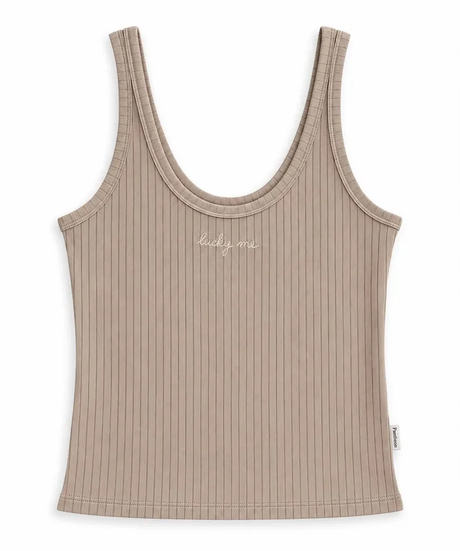 TOP RIB LUCKY ME z bawełny organicznej — Pantalones