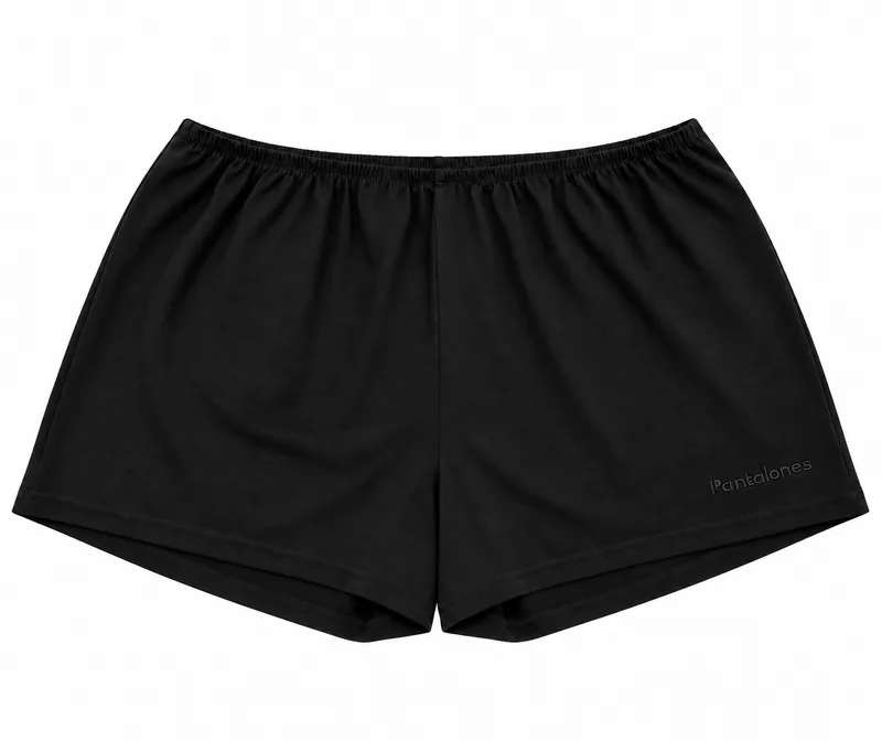 SZORTY SLEEPY Czarne z bawełny organicznej — Pantalones