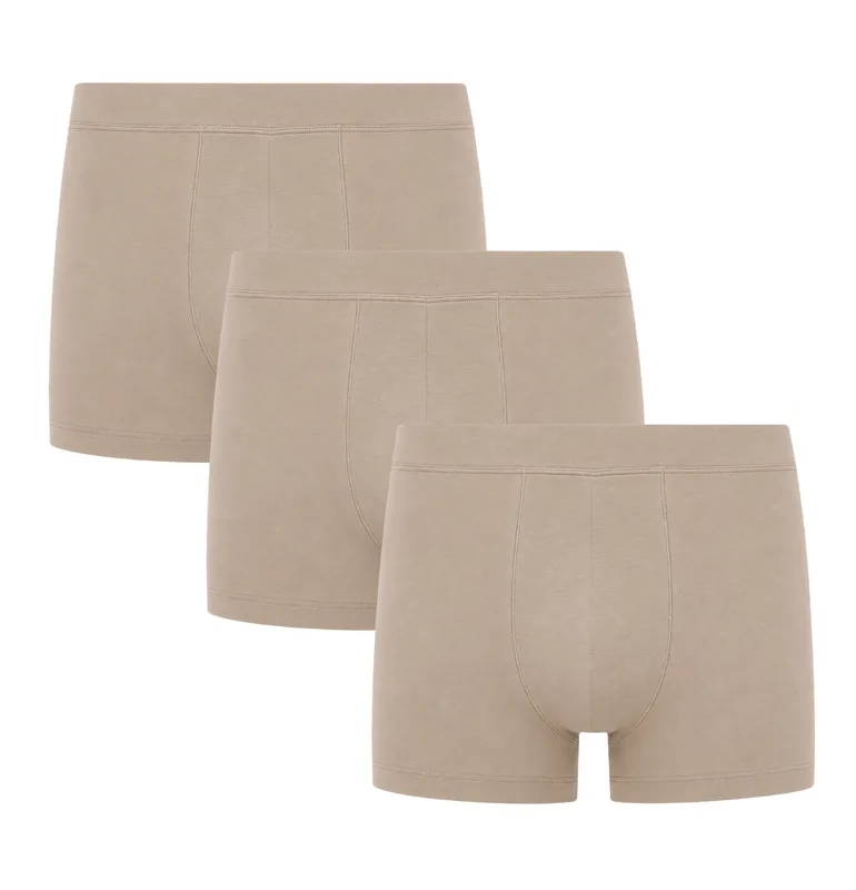 TRZYPAK BOKSERKI MĘSKIE Sand z bawełny organicznej — Pantalones