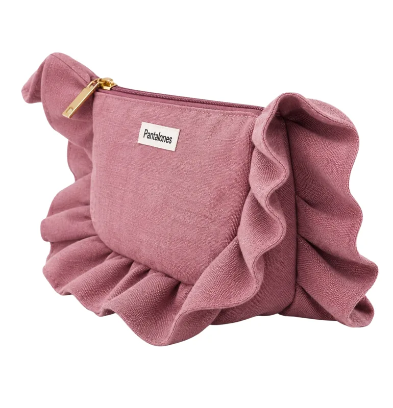 BOWIE PINK Lniana kosmetyczka — Pantalones