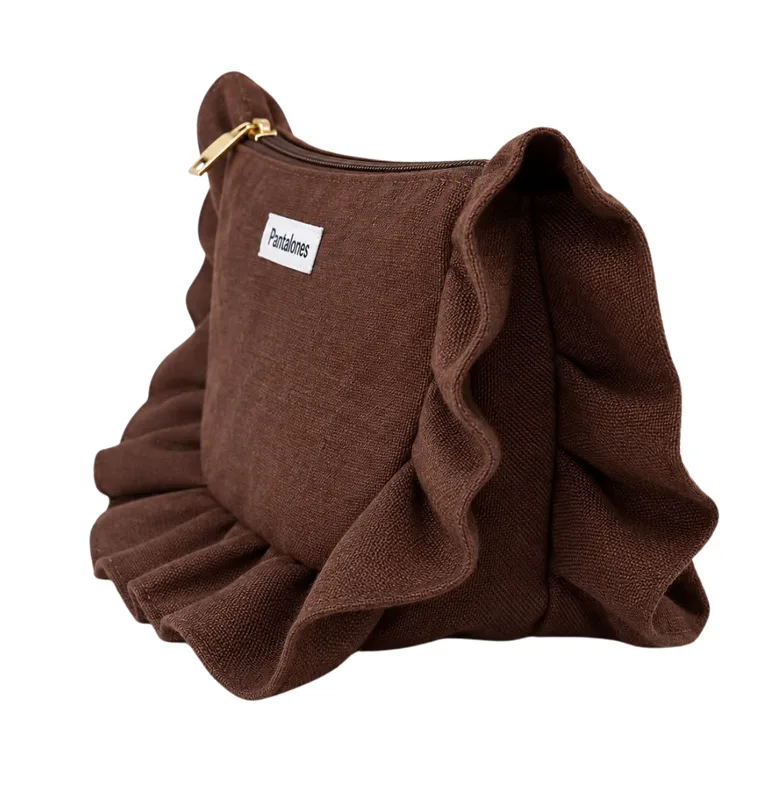 BOWIE CHOCO Lniana kosmetyczka — Pantalones