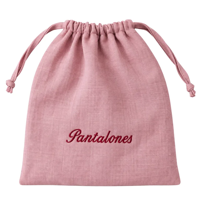 Lniany worek Pink — Pantalones