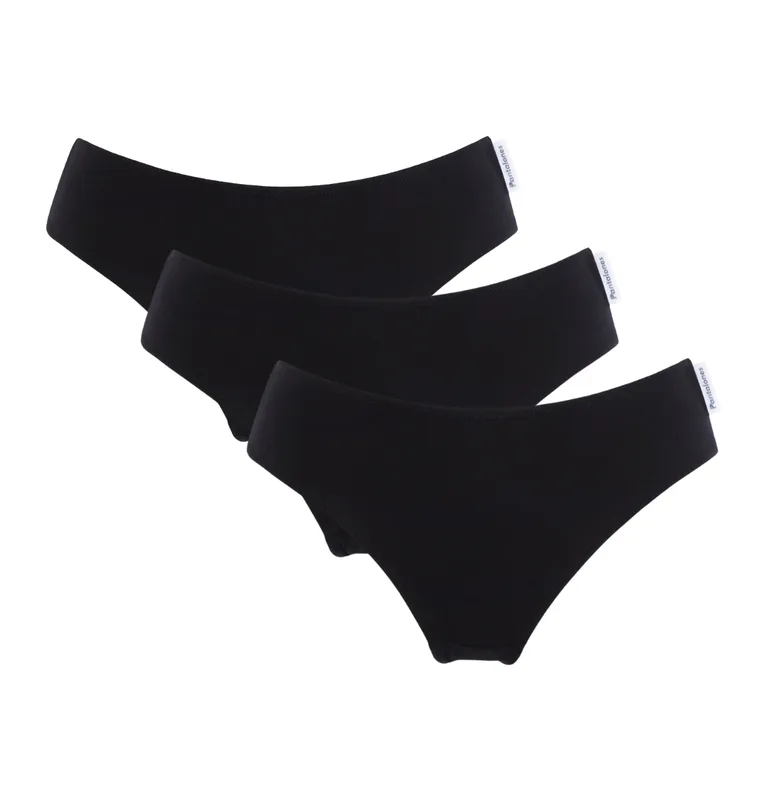 Trzypak FIGI BASIC Czarne z bawełny organicznej — Pantalones