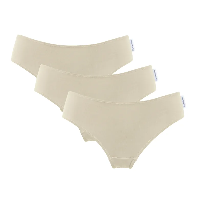 Trzypak FIGI BASIC Sand z bawełny organicznej — Pantalones
