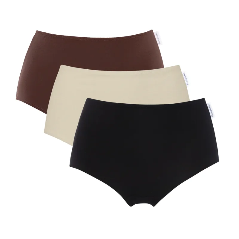 Trzypak PANTALONY Czarny Choco Sand z bawełny organicznej — Pantalones