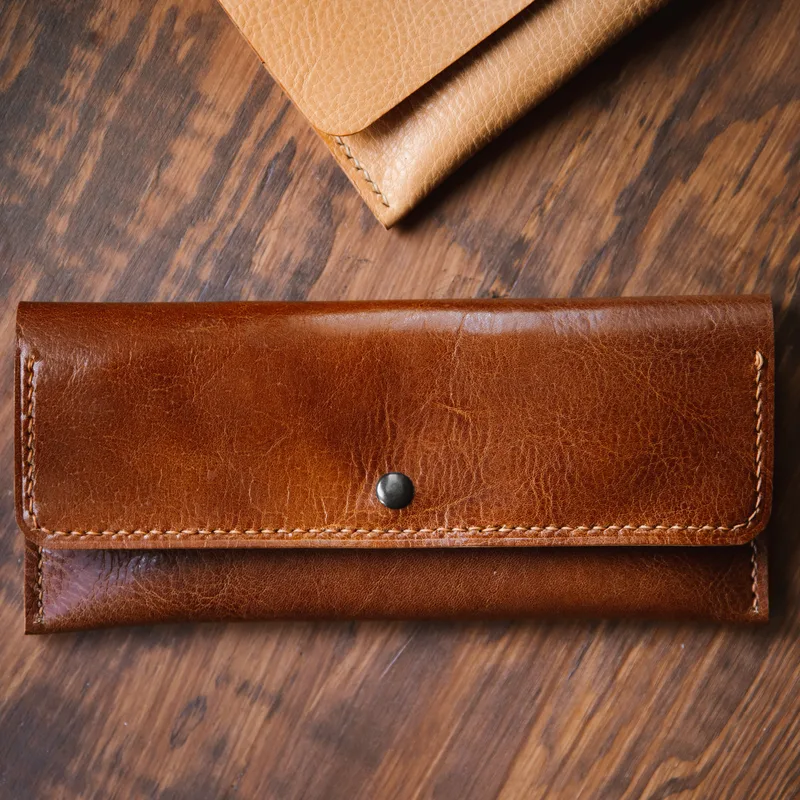 Portfel damski Click! brownie — Poley Leather Design