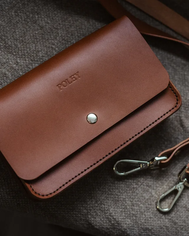 Skórzana torebka – Classic Brown — Poley Leather Design