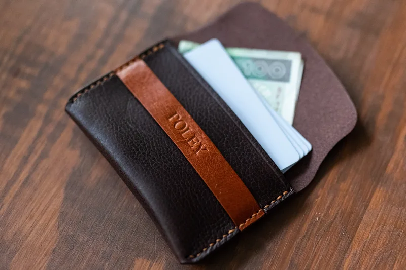 Portfel Flap Chocolate & Caramel — Poley Leather Design
