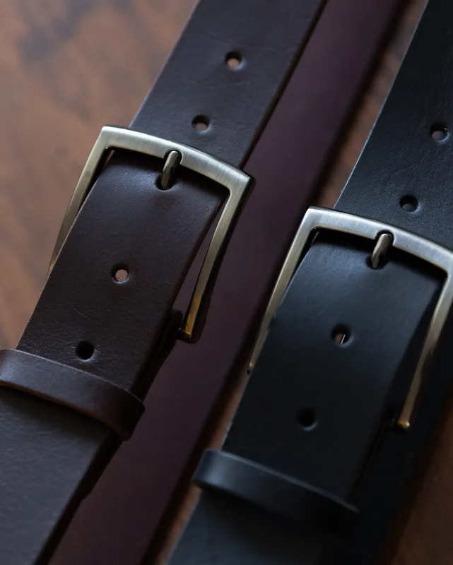 Skórzany pasek do spodni — Poley Leather Design