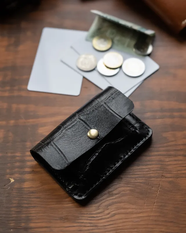Mały portfelik Compact Click — Poley Leather Design