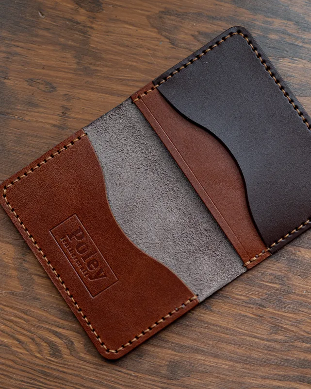 Portfel Slim – Brązowo Karmelowy — Poley Leather Design