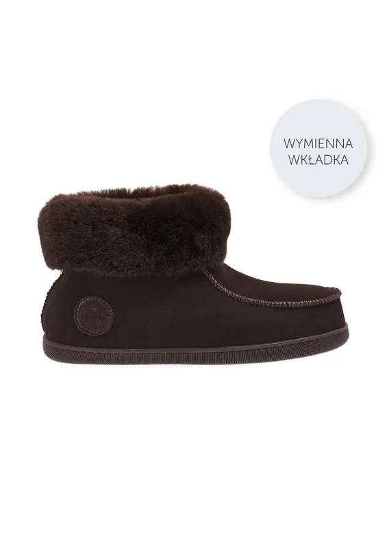 Kapcie damskie PEPPIN brązowe — VANUBA