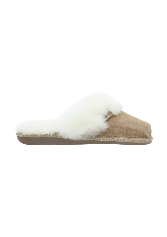 Kapcie damskie CASHMERE beżowo białe — VANUBA