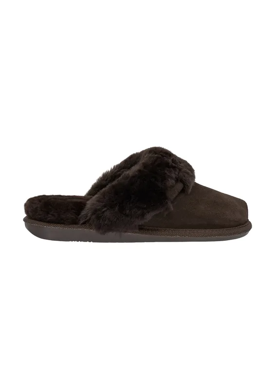 Kapcie damskie CASHMERE brązowe — VANUBA